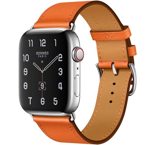 hermes orange leather band apple watch|apple watch band hermes sale.